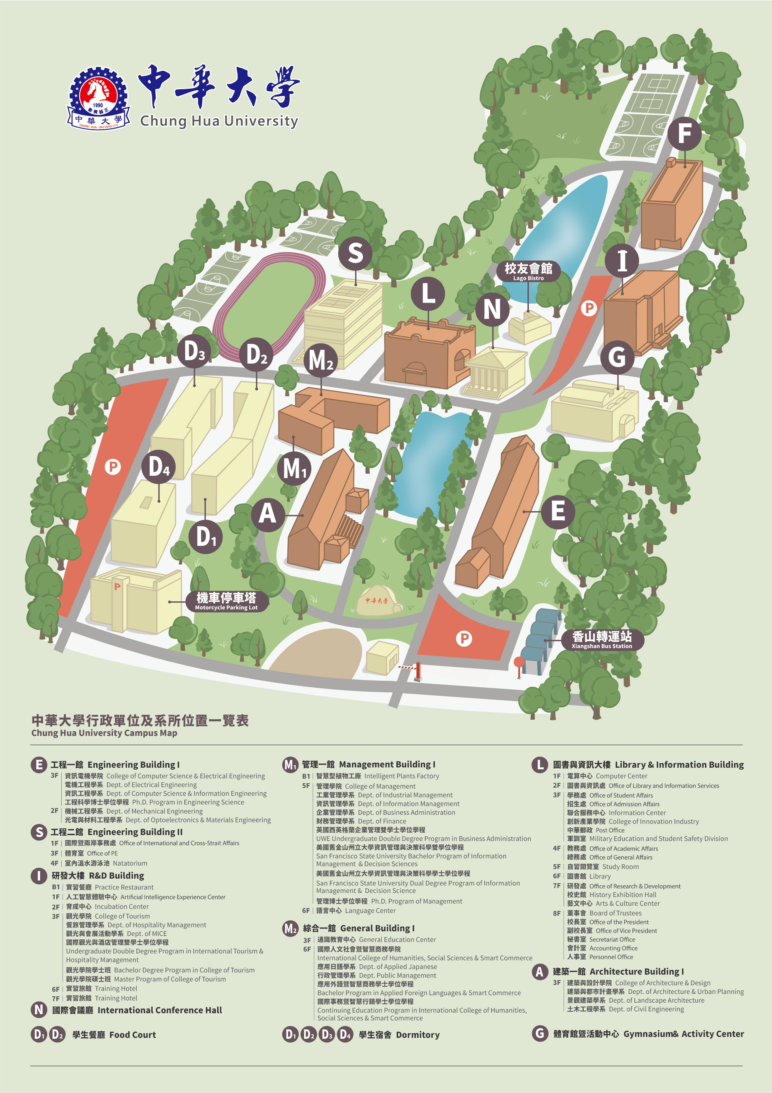  中華大學校園地圖